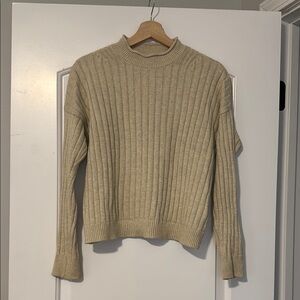 A&F Women's Ribbed Knit Sweater - Oat